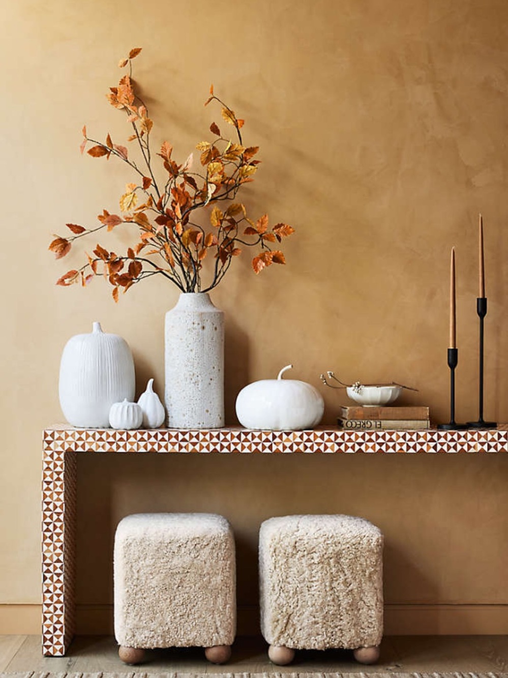 New! Crate&Barrel Modern White Textured Ceramic Pumpkin X-LARGE - Picture 4 of 5
